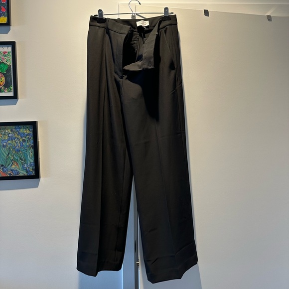 & Other Stories press crease flared black trousers size 8 - Picture 3 of 5
